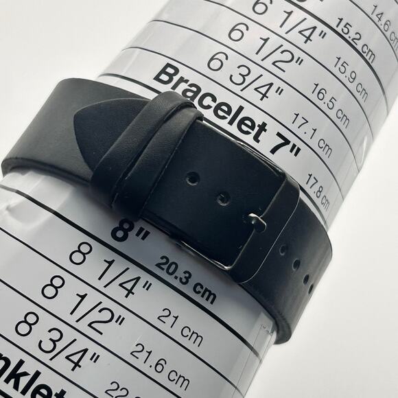 Men’s Minimalist Watch Blue Dial Black Leather St. Steel 42mm, Working - Picture 8 of 8